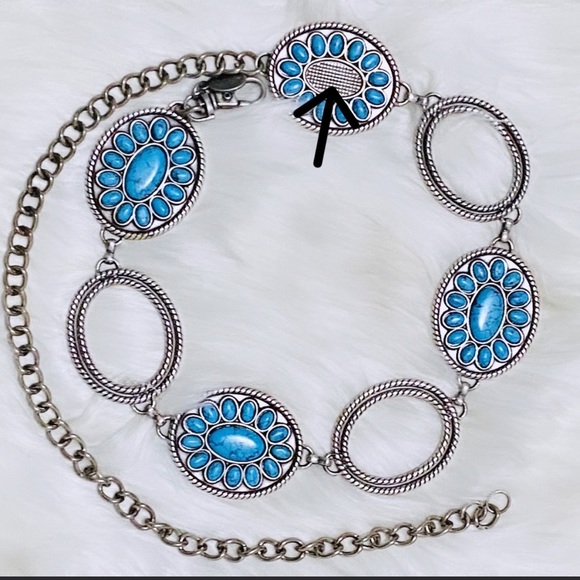 Turquoise and silver tone Chico’s belt - Picture 11 of 11
